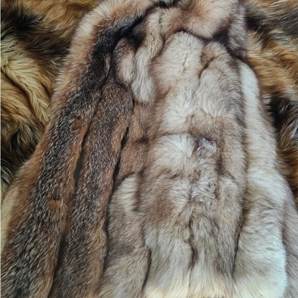 Stunning Vintage Real Genuine Crystal Fox Fur Coat - Picture 5 of 8